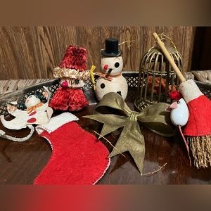 Vintage Assorted Lot of 7 Christmas Ornaments